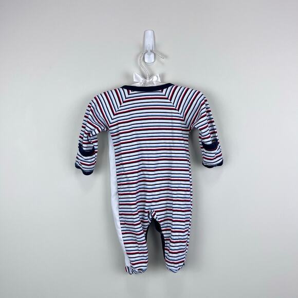 Kissy Kissy Striped Tugboat Footie Coverall 0-3 Months - Picture 5 of 5